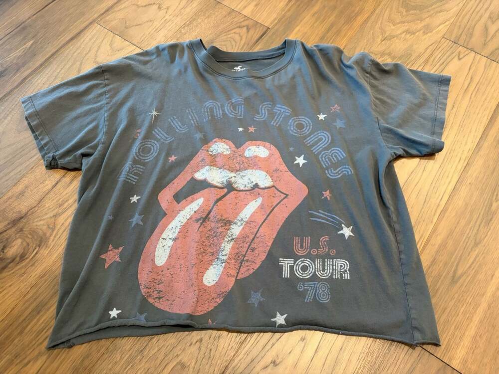 Hollister The Rolling Stones U.S. Tour '78 Graphic Crop T-Shirt